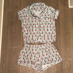 Roller Rabbit Red and Green Print Pajama Set